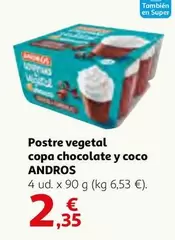 Postre Vegetal Copa Chocolate Y Coco