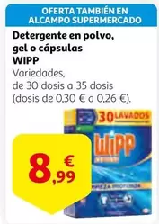 Wipp - Detergente En Polvo, Gel O Capsulas