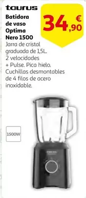 Taurus - Batidora De Vaso Optima Nero 1500