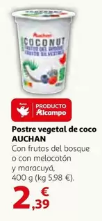 Auchan - Postre Vegetal De Coco