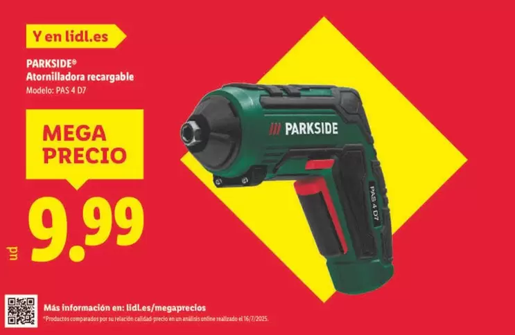 Parkside - Atornilladora Recargable