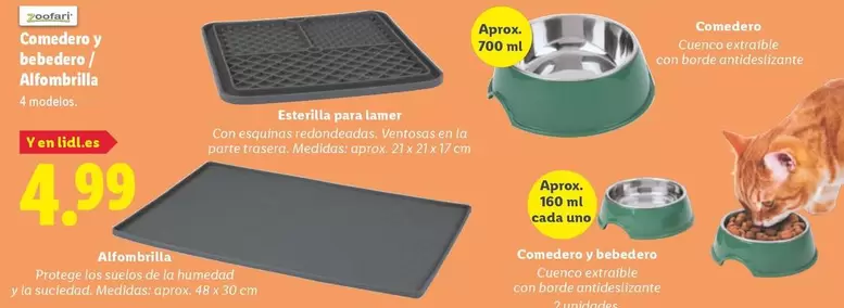 Zoofari - Comedero Y Bebedero/ Alfombrilla