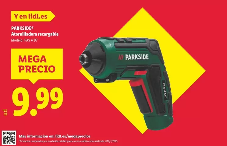 Parkside - Atornillador Recargable