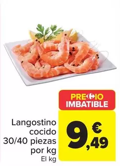 Langostino Cocido  3040 Piezas Por Kg