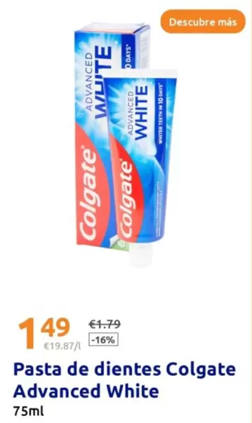 Colgate - Pasta De Dientes Advanced White