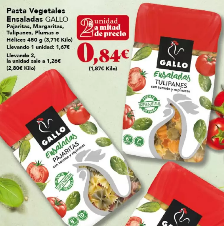 Gallo - Pasta Vegetales Ensaladas