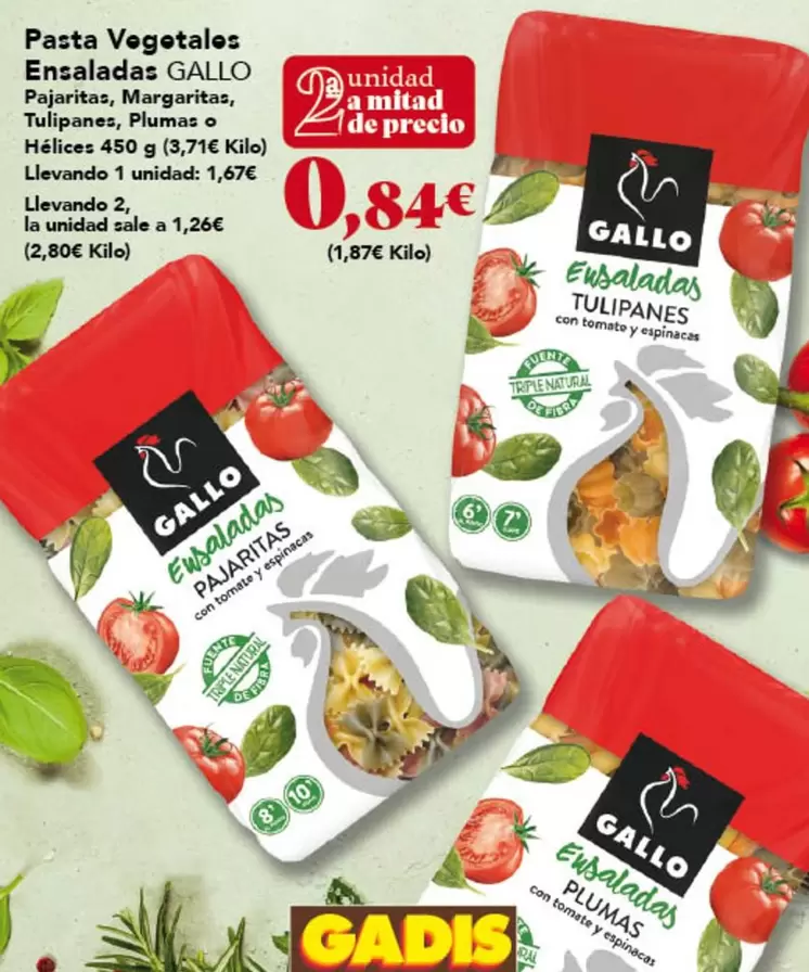 Gallo - Pasta Vegetales Ensaladas