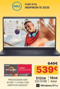 Dell - Portatil Inspiron 15 3535
