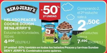Ben & Jerry's - Helado Peaces Cookie Dough
