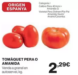 origen - Tomaquet Pera O Amanida