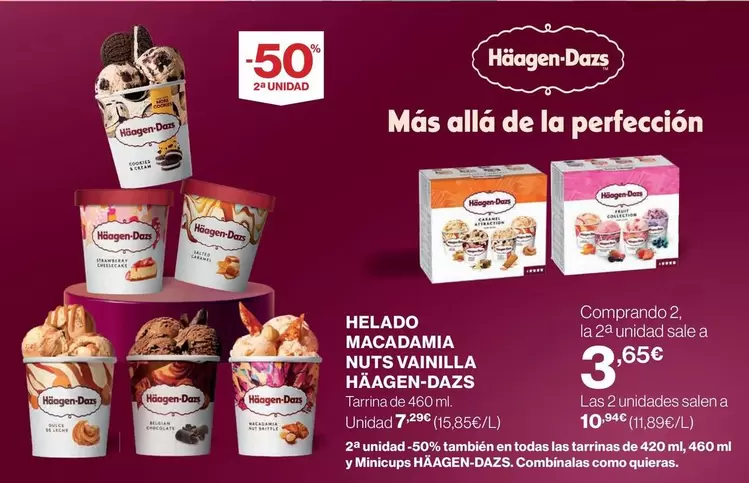 Häagen-Dazs - Helado Macadamia Nuts Vainilla
