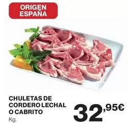 origen - Chuletas De Cordero Lechal O Cabrito