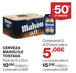 Mahou - Cerveza 0,0 Tostada