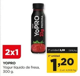 Danone - Yopro Yogur Liquido De Fresa