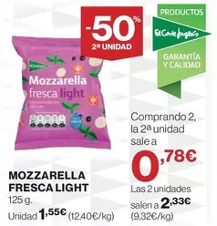 El Corte Inglés - Mozzarella Fresca Light