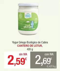 El Cantero de Letur - Yogur Griego Ecologico De Cabra