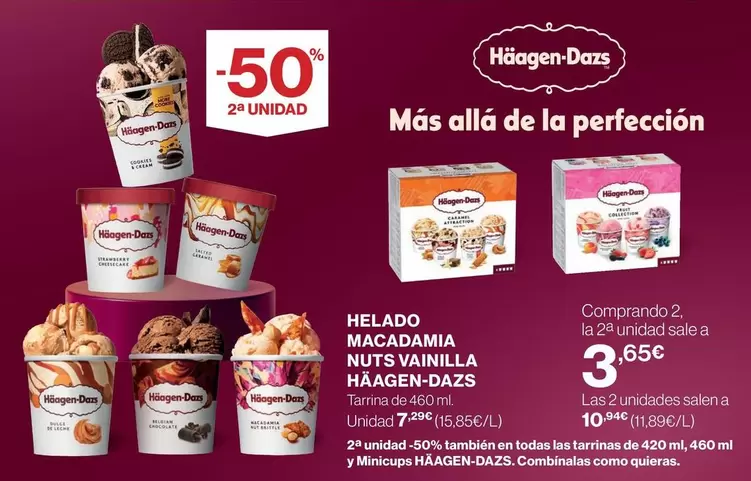 Häagen-Dazs - Helado Macadamia Nuts Vanilla
