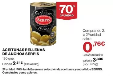 Serpis - Aceitunas Rellenas De Anchoa