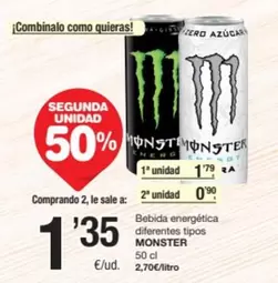 Monster - Bebida Energética Diferentes Tipos