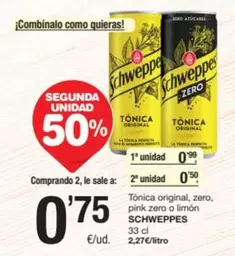 Schweppes - Tonica Original, Zero, Pink Zero O Limon