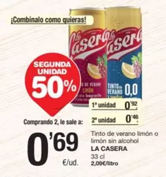La Casera - Tinto De Verano Limon O Limon Sin Alcohol