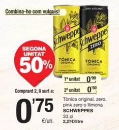 Schweppes - Tonica Original, Zero, Pink Zero O Llimona