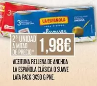 La Española - Aceituna Rellena De Anchoa La Espanola Clasica O Suave