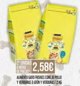 Purina - Alimento Gato Friskies Conejo Pollo Y Verduras O Atun Y Verduras