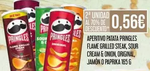 Pringles - Aperitivo Patata Flame Grilled Steak, Sour Cream & Onion, Original, Jamon O Paprika