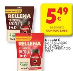 Nescafé - Cafe Classic Natural O Descafeinado