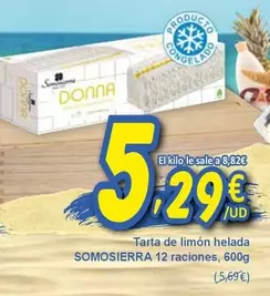 Somosierra - Tarta De Limón Helada 12 Raciones