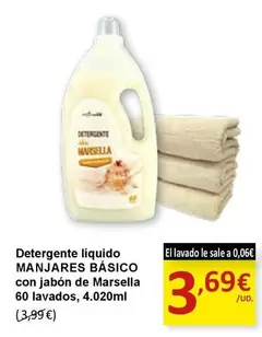 Manjares - Detergente Liquido Con Jabón De Marsella 60 Lavados