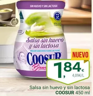 Coosur - Salsa Sin Huevo Y Sin Lactosa