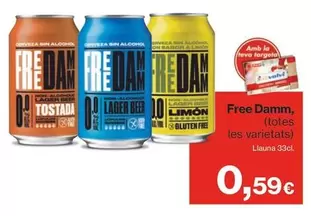 Free Damm - Llauna 33cl
