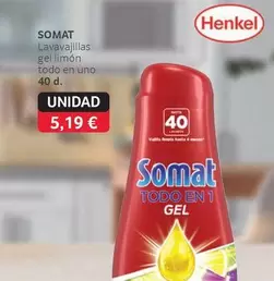 Somat - Lavavajillas Gel Limon Todo En Uno
