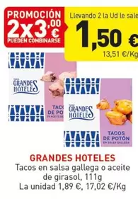 Grandes Hoteles - Tacos En Salsa Gallega O Aceite De Girasol
