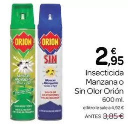 Orion - Insecticida Manzana O Sin Olor