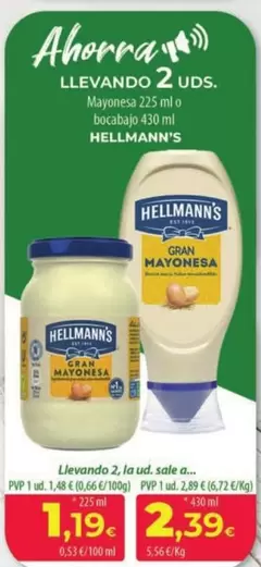 Hellmann's - Mayonesa O Bocabajo 