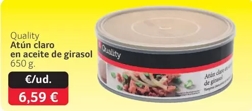 Quality - Atún Claro En Aceite De Girasol