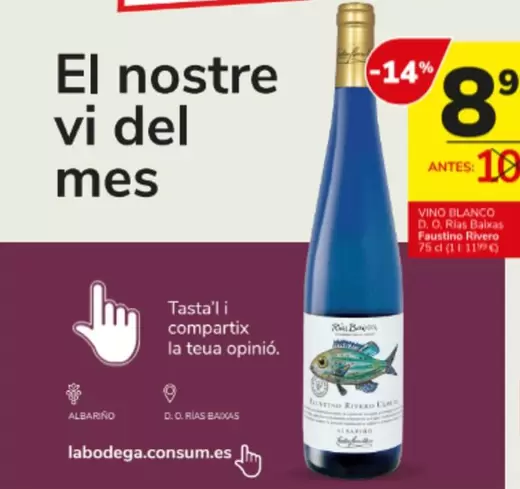 Faustino Rivero - Vino Blanco D.o. Rías Baixas Faustinto Rivero