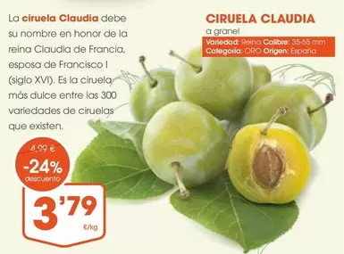 Honor - La Ciruela Claudia