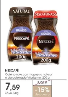 Nescafé - Café Soluble Con Magnesio Natural O Descafeinado Vitalissimo