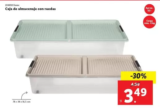 Livarno - Caja De Almacenaje Con Ruedas