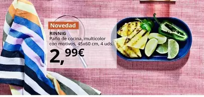 Rinnig - Paño De Cocina, Multicolor Con Motivos, 45x60 Cm
