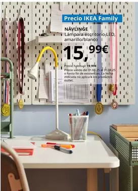 Navlinge - Lámpara Escritorio LED, Amarillo/Blanco