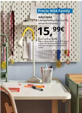 Nävlinge - Lámp Escritorio Led, Amarillo/blanco