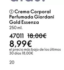 Oriflame - Crema Corporal Perfumada Giordani  Gold Essenza