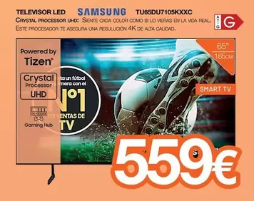 Samsung - Televisor Led Tu65du7105kxxc