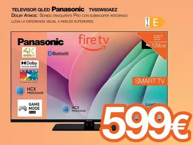Panasonic - Televisor Qled Tv65w80aez