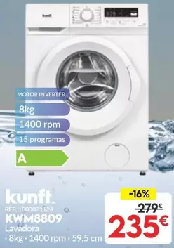 Kunft - Kwm8809 Lavadora